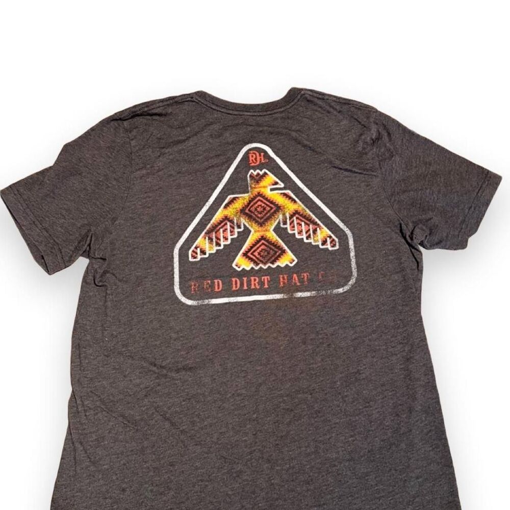 Red Dirt Hat Co Charcoal Grey Graphic T-Shirt Men's L